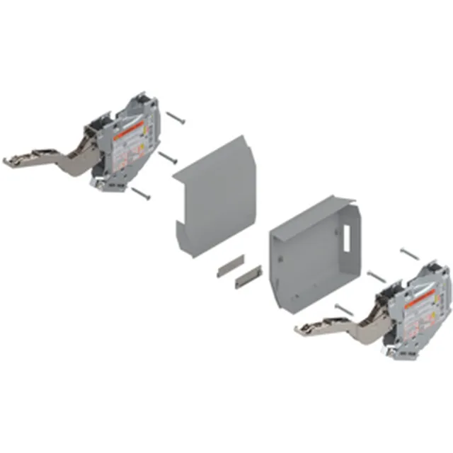 Set 2 réservoirs de force Aventos HK-S Tip-On 20K2C00T facteur de puissance 400-1000 -ressort moyen + caches Gauche+Droite gris clair
