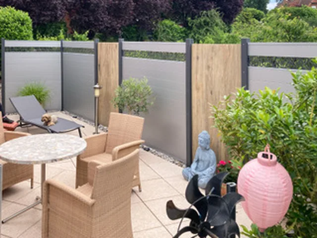 SYSTEM ALU PLUS Argenté, Kit Panneau 178 x 184 cm - Biemar Bois