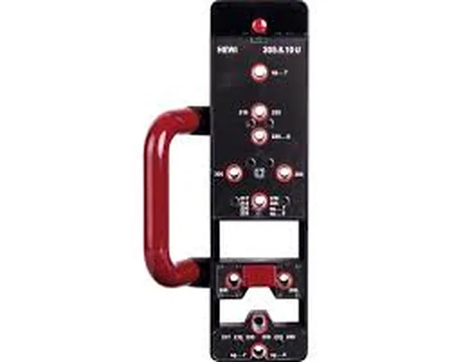Gabarit avec poignée rougepr Garniture de porte 305/6.10U - Biemar Bois