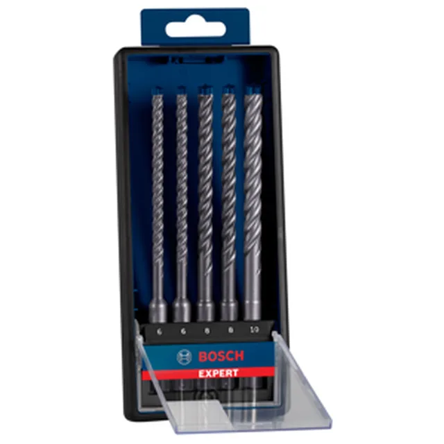 Forêts SDSplus7X pour marteau perforateur 6/6/8/8/10mm (Emb de 5 pces)