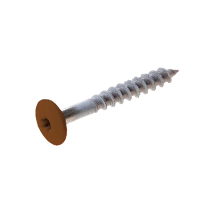 Vis Trespa inox A2 TX20 tête bombée (12 mm) 4,8x38 mm METEON UNI A0964 MahoganyRed (Emb de 100 pces)