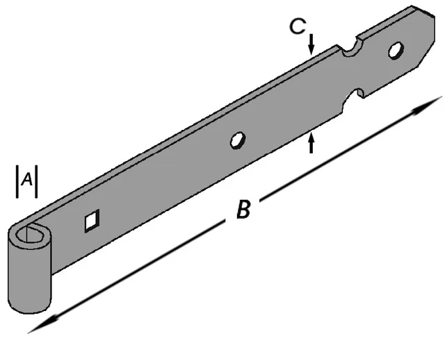 Penture simple fort galvanisé 16 x 500 mm - Biemar Bois