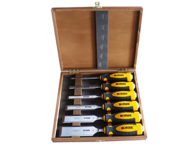 Ciseau bois jeu 6pcs manche bi compo