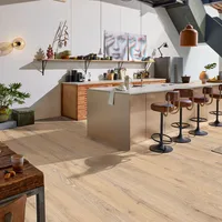 Sol en Bois HD 100 Verni Ultra Mat Chêne Animé Blanc Clair Cérusé - Biemar Bois