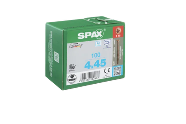 Vis Spax inox 4,0x45 pour IPECLIPS (Emb de 100 pces)