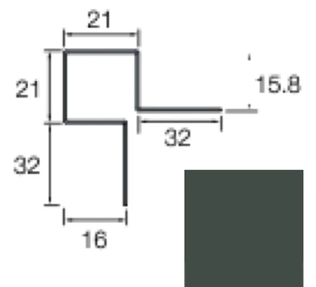 Angle extérieur Cedral Click 3m C75 Vert métal - Biemar Bois