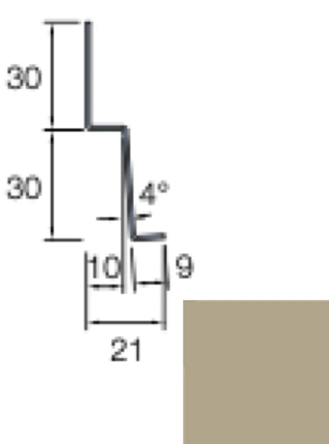 Profil départ Cedral C77 Gris galet - Biemar Bois