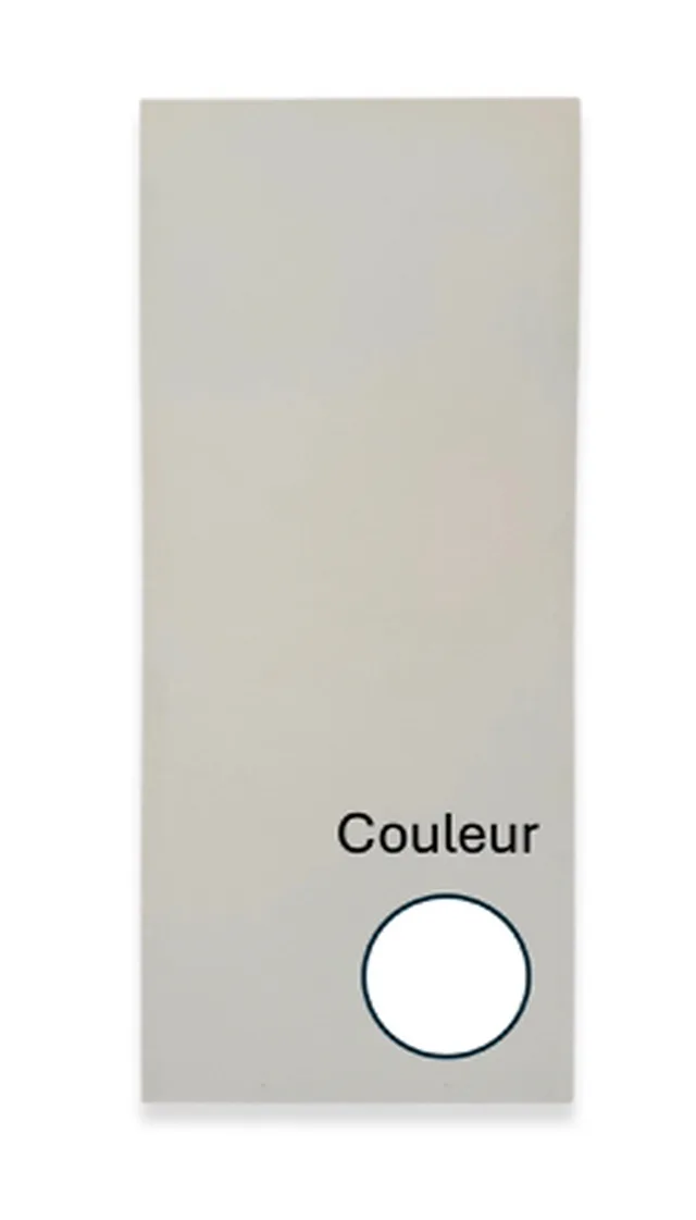 Porte laqué blanc à battée, âme tubulaire, lisse à bord droit 2 paumelles, 1 serrure à clé, de 735*2110, Din Rechts, poussée gauche.