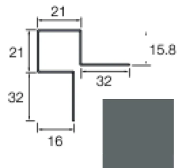 Angle extérieur Sidings Cedral Click 3m C74 Gris basalte