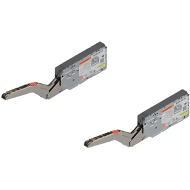 Set de 2 réservoirs de force pour portes relevantes Aventos HK-Top Tip-On, facteur de puissance 1730 - 5200 avec Eurovis prémontés, acier brut