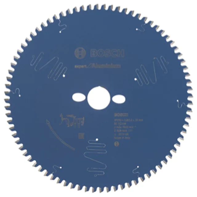 Lame de Scie Circulaire Expert pour Aluminium, 250 x 30 x 2,8 mm, 80D