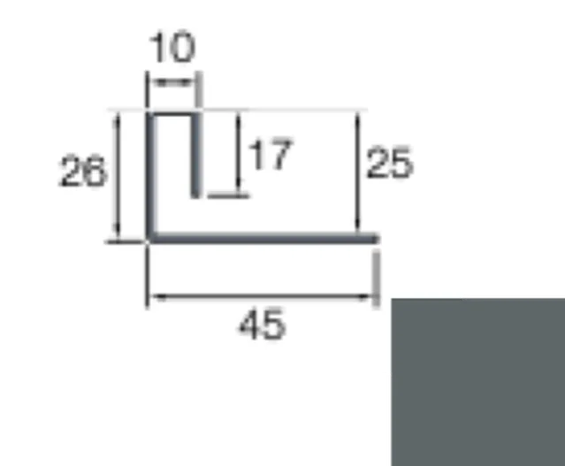 Profil arrêt Sidings Cedral Lap 3m C74 Gris basalte
