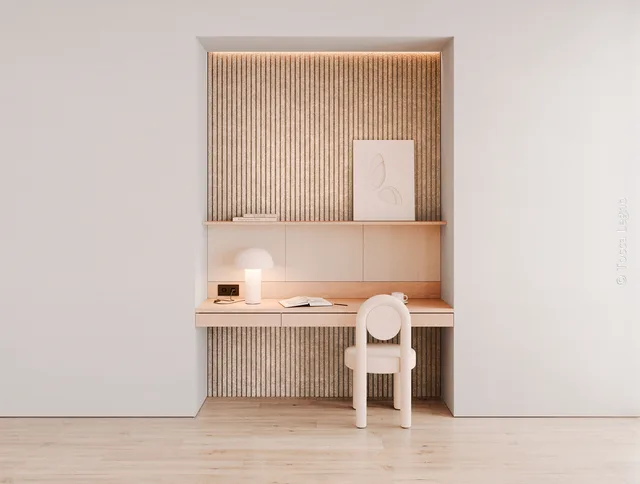 Tocca legno - Line Panels Beige PET - mise en situation