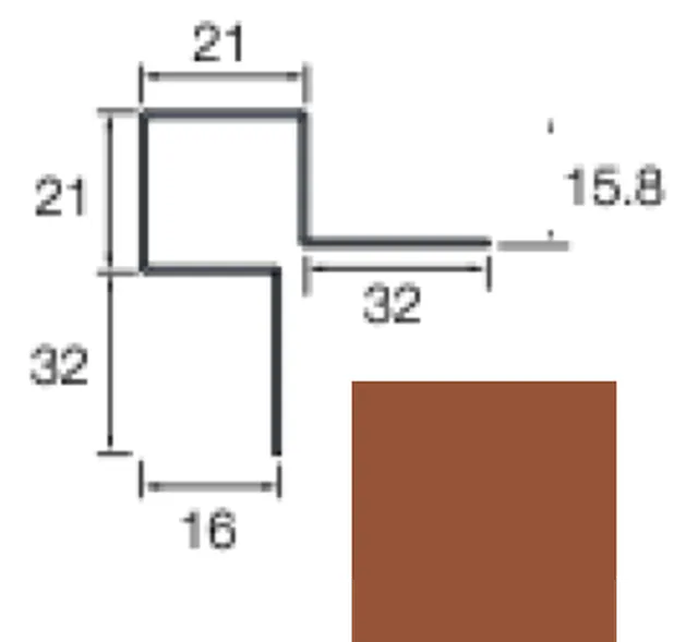 Angle extérieur Cedral Click 3m C72 Rouge brique - Biemar Bois