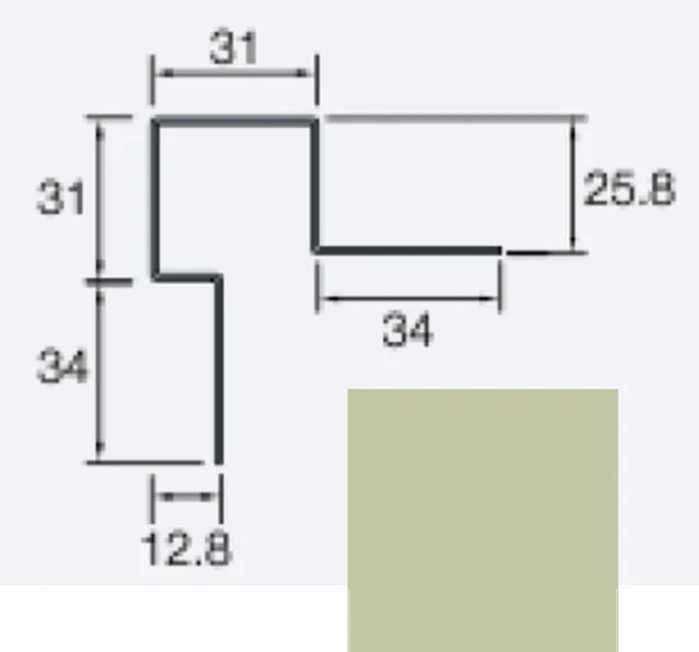 Angle extérieur asymétrique Cedral Lap 3m C76 Vert thé - Biemar Bois