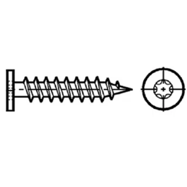 Spanplattenschraube 4x13mm, Torx mit Flach-/Senkkopf für Blum-Schubladen (Verpackung 100 Stück)