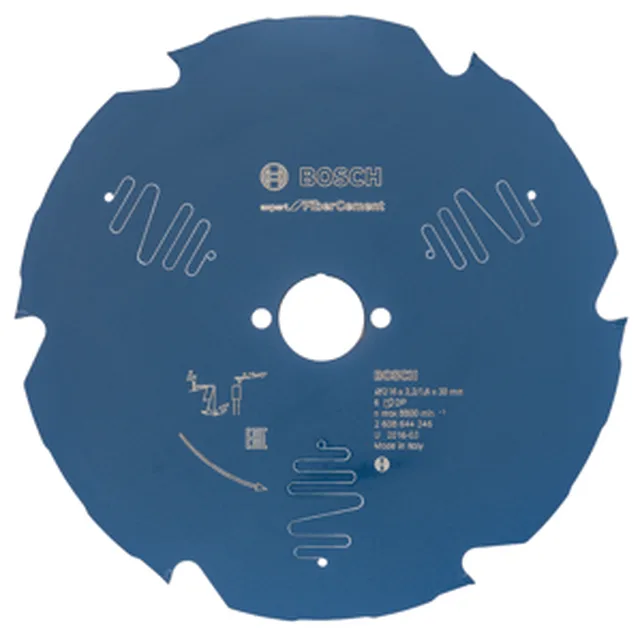 Lame de Scie Circulaire Expert pour Fire Cement, 216 x 30 x 2,2 mm, 6D