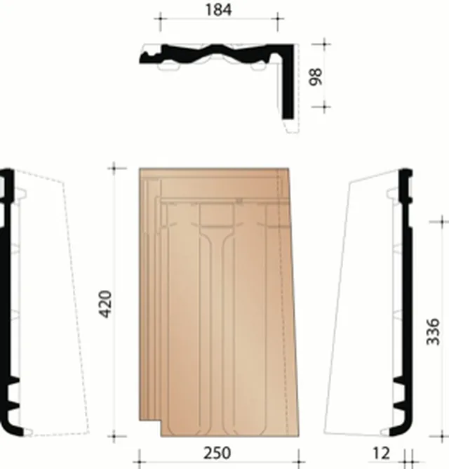Rive droite Migeon standard ardoisé (3pc/m)