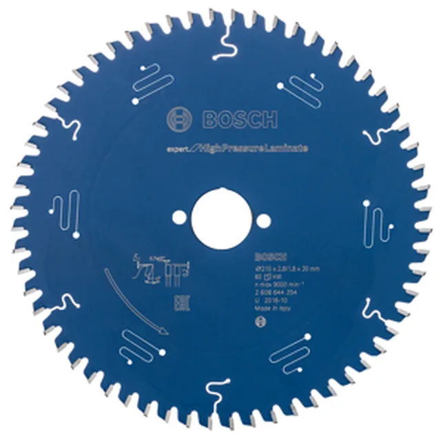 Lame de Scie Circulaire Expert pour HPL, 210 x 30 x 2,8 mm, 60D