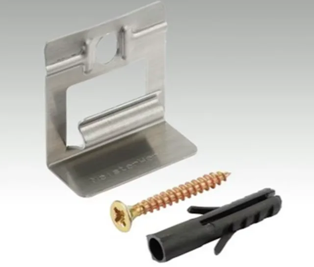 Clips de fixation pour plinthes 1 MK, 14 MK, 15 MK, 16 MK Matière: Métal (1 pièce = 1 paquet de 50 clips, vis et chevilles comprises)