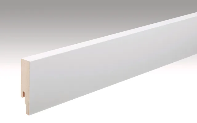 Plinthe 9 PK Blanc Uni Brillant FD 2380x80x18mm - Biemar Bois