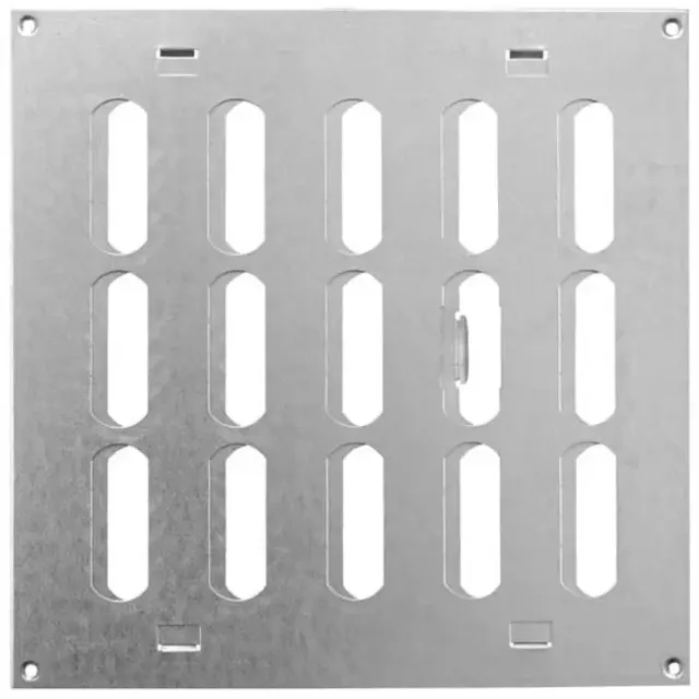 Grille Réglable 195x195 mm Inox Avec Moustiquaire - Biemar Bois