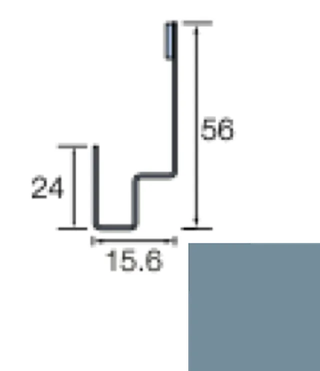 Profil linteau Siding Cedral C73 Bleu océan - Biemar Bois