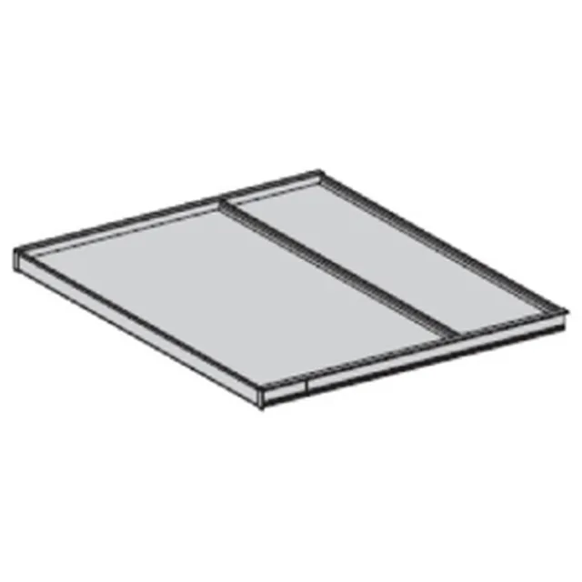 Set couvercle, prof 470mm largeur corps 120 - 18mm gris/alu