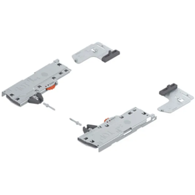 Set Tip-on Blumotion Gauche+Droite T60L7140 20kg pour Legrabox et Movento 270-349mm + entraîneur R7035 gris clair