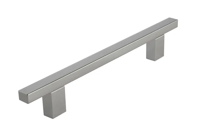 Poignée-t carré aluminium/chromé 128mm - Biemar Bois