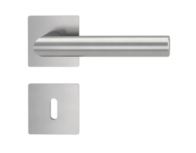 Garniture Lucia PIATTA S QUATTRO, BB inox mat, épaisseur de porte 37-45mm, rosace carré