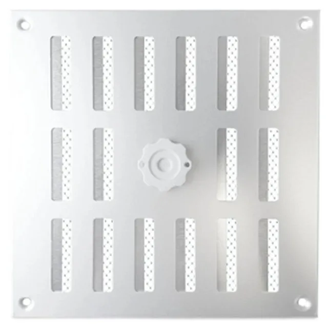 Grille alu réglable 250x250 mm avec moustiquaire