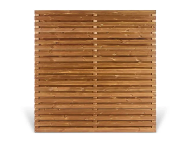Clôture VILLA en pin brun autoclavé "tanwood" 1760x1760 - Ref 106782