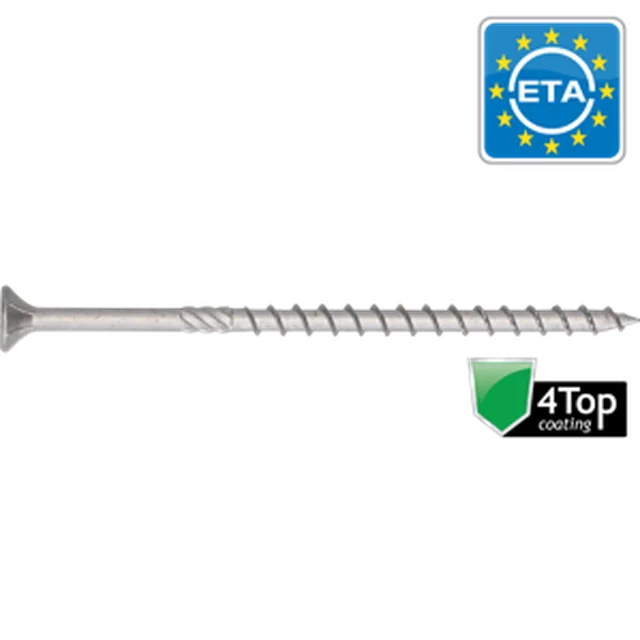 HAPAX Vis construction bois 6x80, tête fraisée, filet partiel (emb: 100pces)