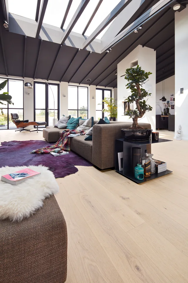 Parquet Longlife PD 400 Chêne Animé Blanc Crème - Biemar Bois