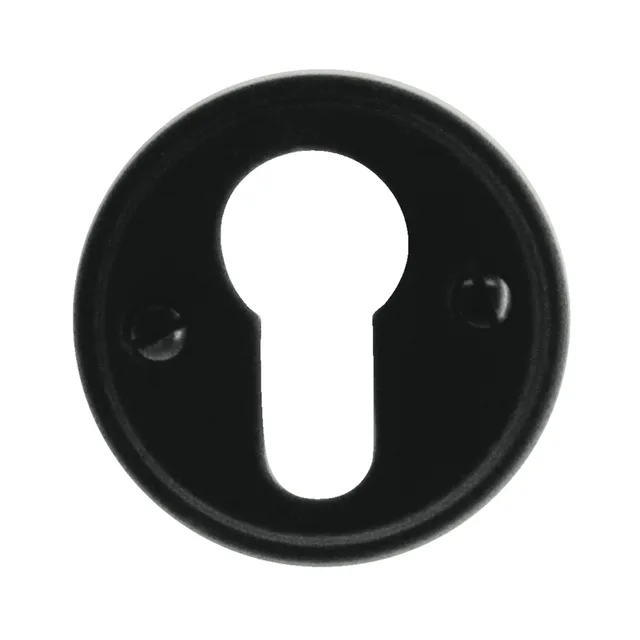 Entrée cylindre rond rétro 48mm plat noir - Biemar Bois