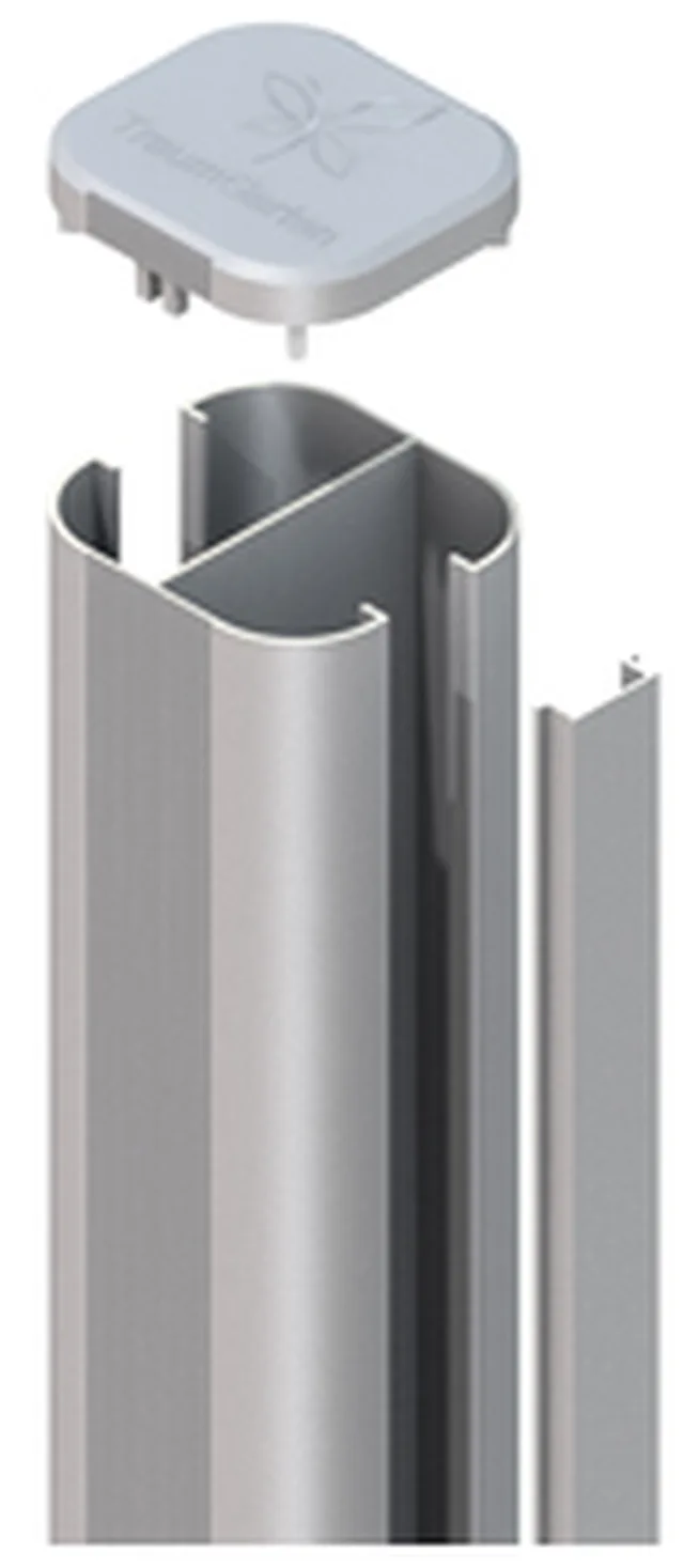 SYSTEM Nutpfosten zum Einbetonieren Silber 240 cm