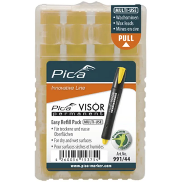 PICA VISOR mines permanent (5pcs) jaune