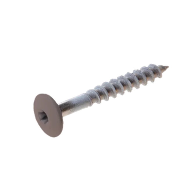 Vis Trespa inox A2 TX20 tête bombée (12 mm) 4,8x38 mm METEON UNI A1061 Taupe (Emb de 100 pces)