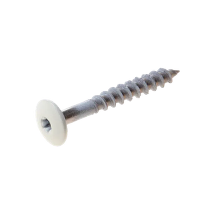 Vis Trespa inox A2 TX20 tête bombée (12 mm) 4,8x38 mm METEON LUMEN L0500 Athens White (Emb de 100 pces)