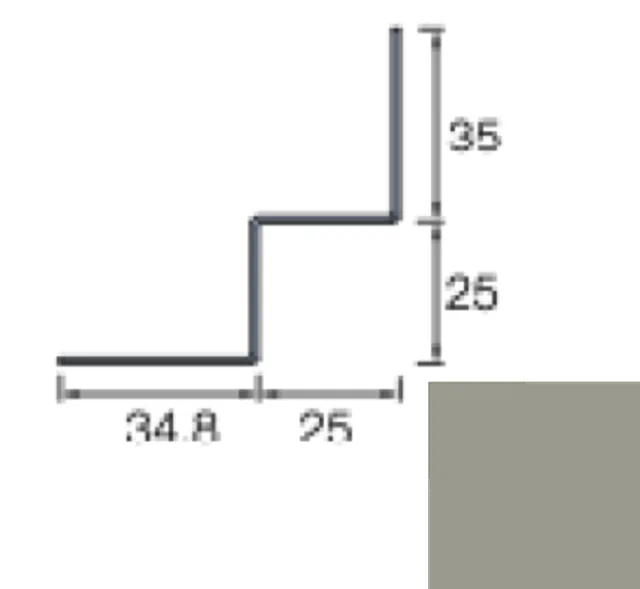 Angle intérieur Cedral Lap 3m C52 Gris perle - Biemar Bois