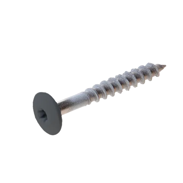 Vis Trespa inox A2 TX20 tête bombée (12 mm) 4,8x38 mm METEON UNI A2170 SteelGrey (Emb de 100 pces)