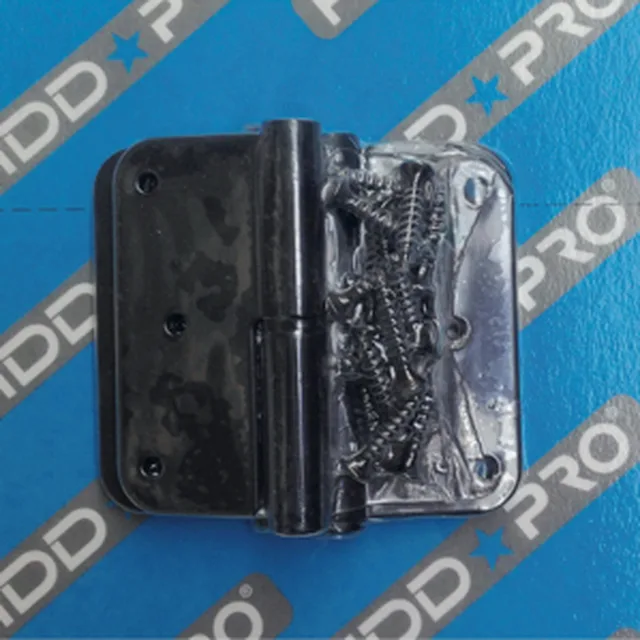 Paumelle skin HDD 80 x 80 x 2,5 mm carbon black look droite (3 pces + vis)