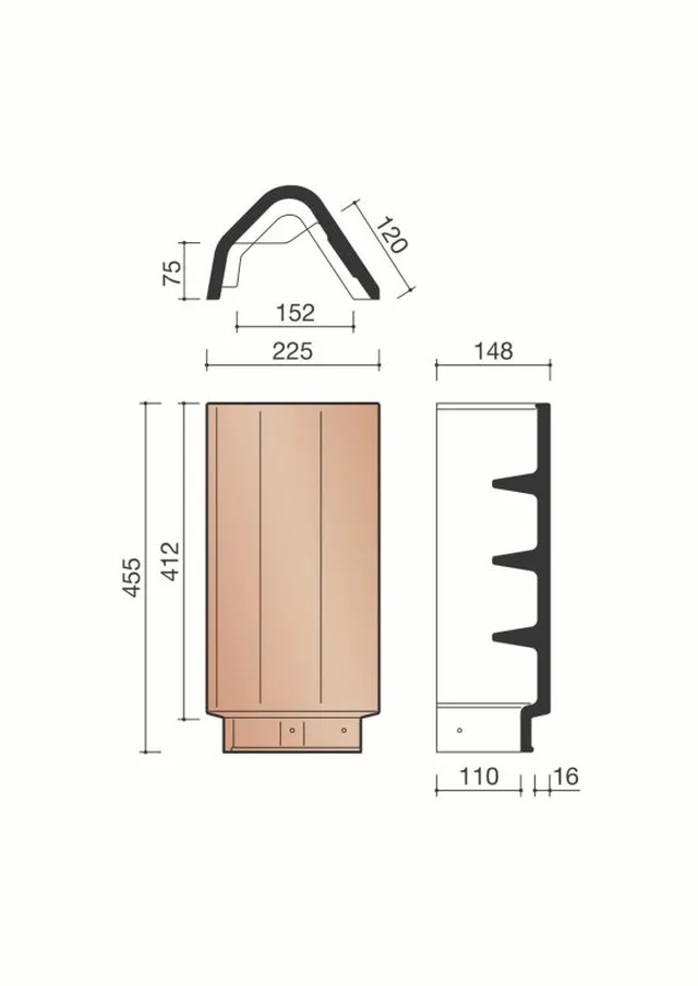 Faitière Universelle Alegra Anthracite - Biemar Bois