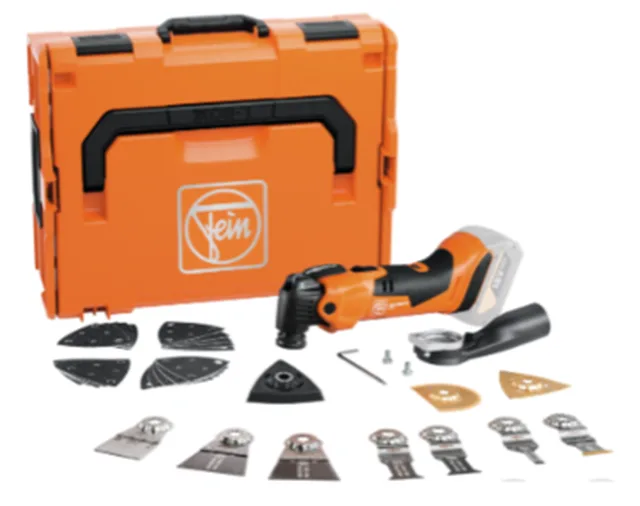 PROMO FEIN Multimaster Akku AMM 500 Plus TOP AS (1 Akku 4Ah + 1 Ladegerät gratis) + 30 Zubehörteile