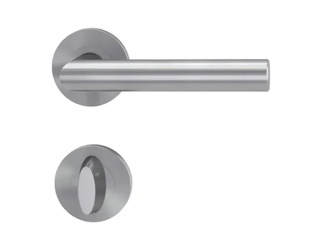 Garniture Lucia Professional sous constr. à visser Cl. 3 inox mat WC rouge/blanc