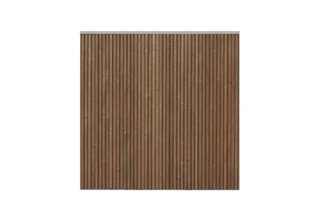 Panneau Toba thermowood pin blanc (ancien rib) (RAL9006 alu)