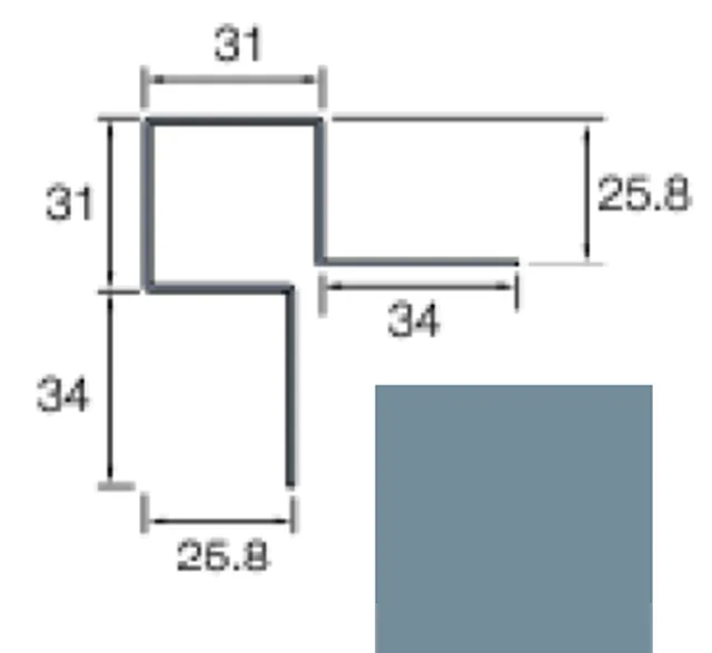 Angle extérieur symétrique Cedral Lap 3m C73 Bleu océan - Biemar Bois