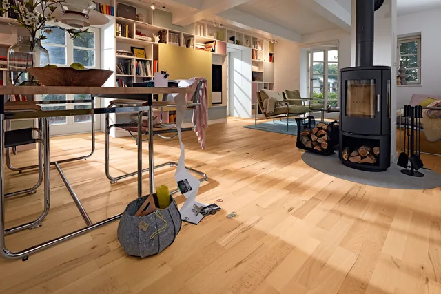 Parquet Longlife PC 200 Hêtre Animé 2400x200mm - Biemar Bois-1