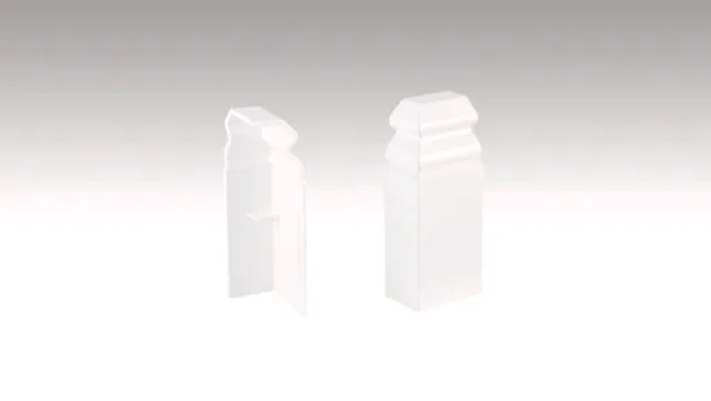 Embout gauche/droit conçu pour les plinthes 11PK Blanc 2001